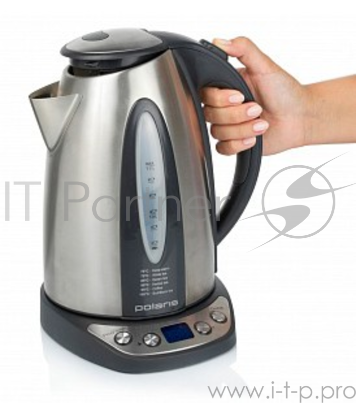 Чайник электрический Polaris PWK1783CAD серебристый/черный