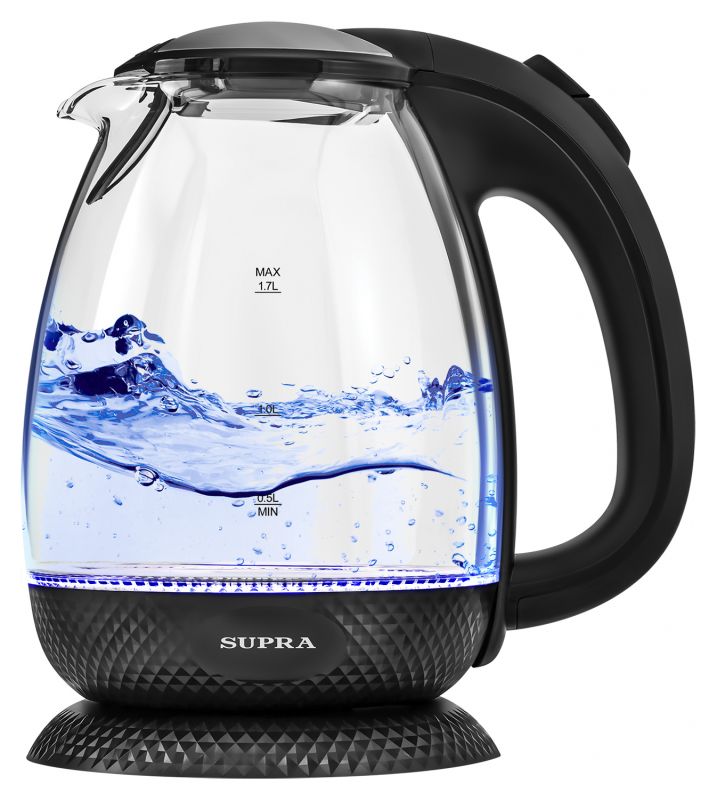 Чайник электрический Supra KES-2011 1.7л. 2200Вт черный (корпус: стекло)
