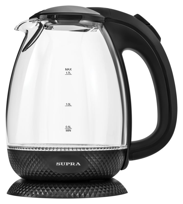 Чайник электрический Supra KES-2011 1.7л. 2200Вт черный (корпус: стекло)
