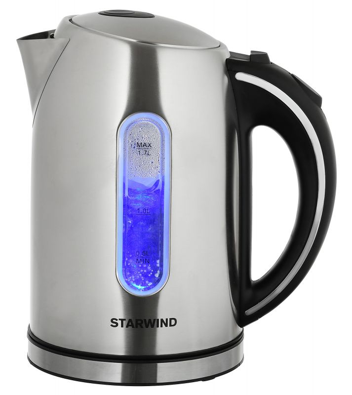 Чайник электрический Starwind SKS4210 1.7л. 2200Вт серебристый матовый (корпус: нержавеющая сталь)