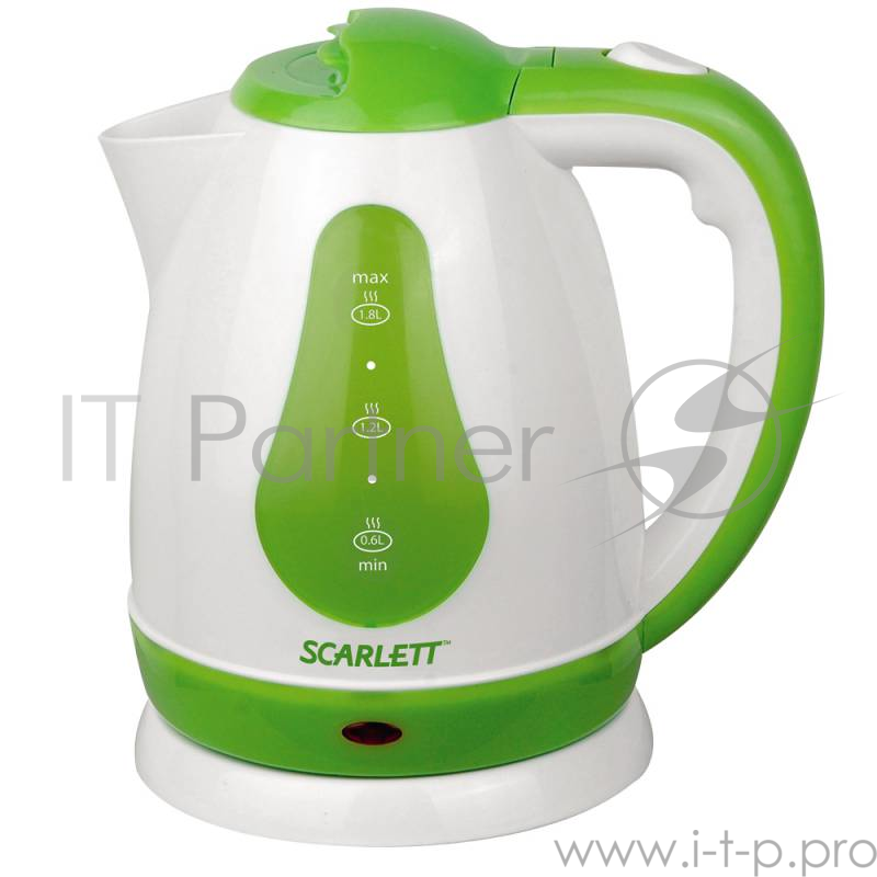 Чайник электрический Scarlett SC-EK18P30 белый/зеленый