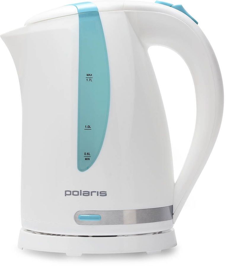 Чайник электрический Polaris PWK 1736CL белый/бирюзовый