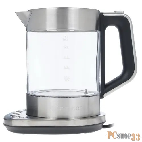 Чайник электрический Kitfort КТ-616 серебристый/черный