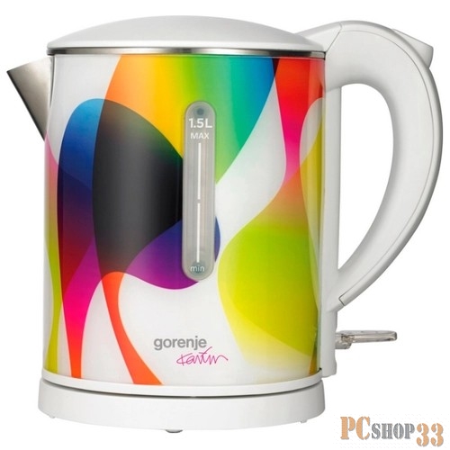 Чайник электрический Gorenje K15KARIM 1.5л. 1850Вт белый/рисунок (корпус: металл/пластик)