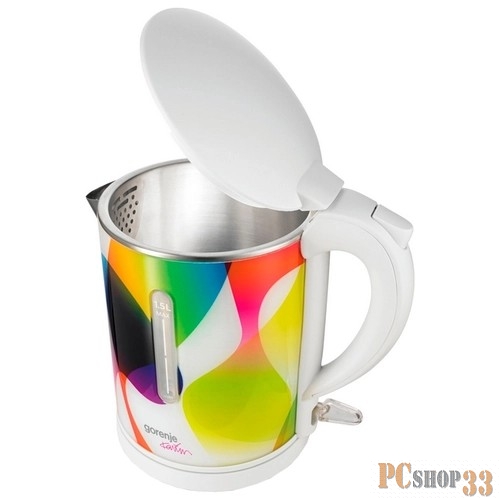 Чайник электрический Gorenje K15KARIM 1.5л. 1850Вт белый/рисунок (корпус: металл/пластик)