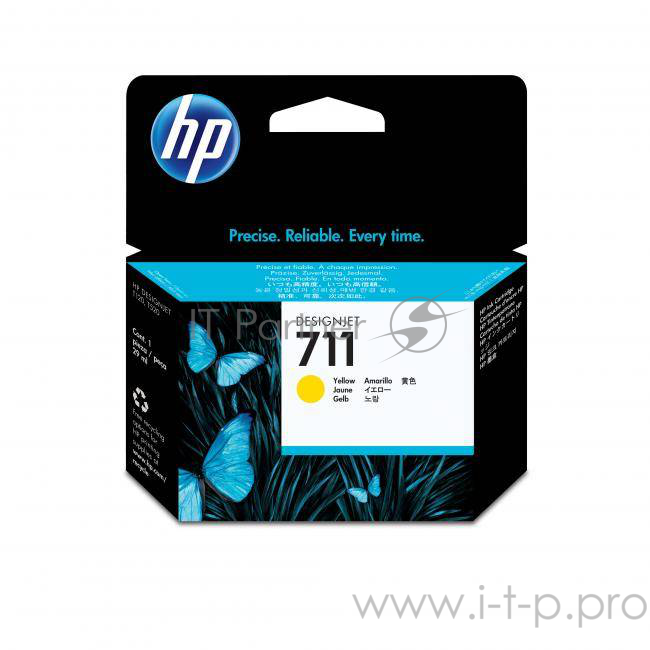 Картридж HP 711 CZ132A (желтый) для DesignJet T120/520 (29мл)