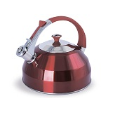 Чайник 3,0л. (рубиновый), капсул.дно, ручка Soft touch, свисток Tima К-32
