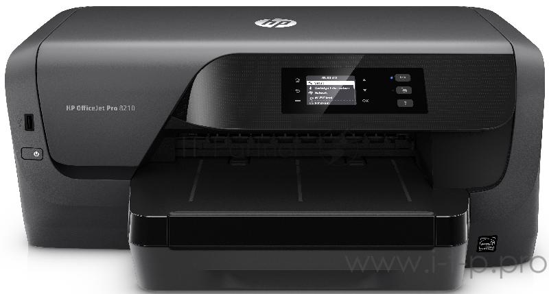 Принтер струйный HP Officejet Pro 8210 (D9L63A) A4 Duplex WiFi USB RJ-45 черный