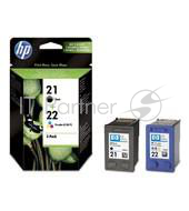 Картридж струйный HP 21+22 SD367AE многоцветный/черный x2уп. для HP DJ 3900/D1400/D1500