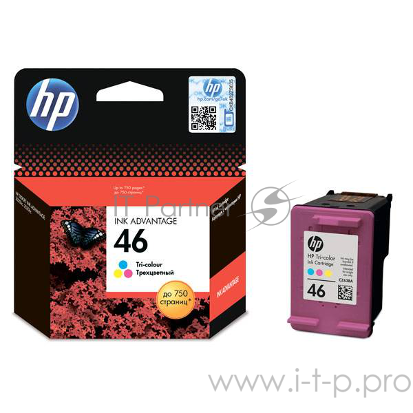Картридж HP 46 CZ638AE (трехцветный) для Deskjet Ink Advantage 2020hc/2520hc