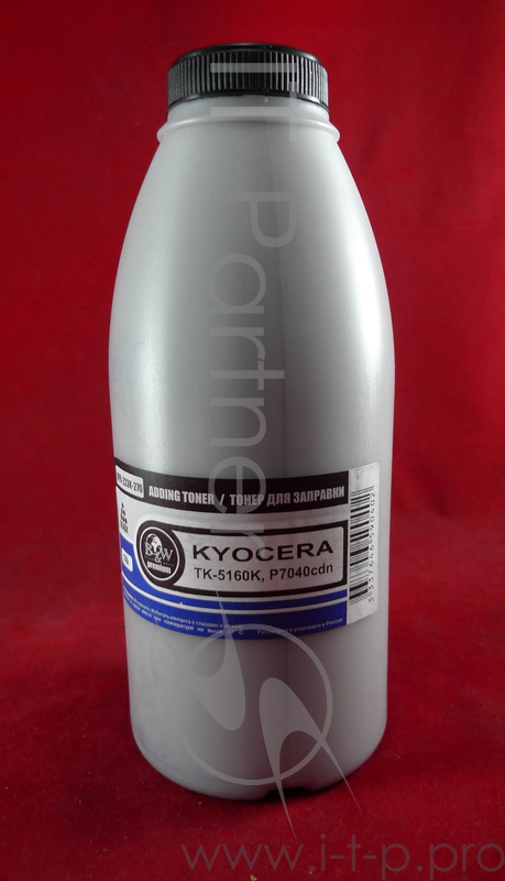 Тонер для Kyocera TK-5160K, P7040cdn Black (фл. 270г) 16K Black&White Premium
