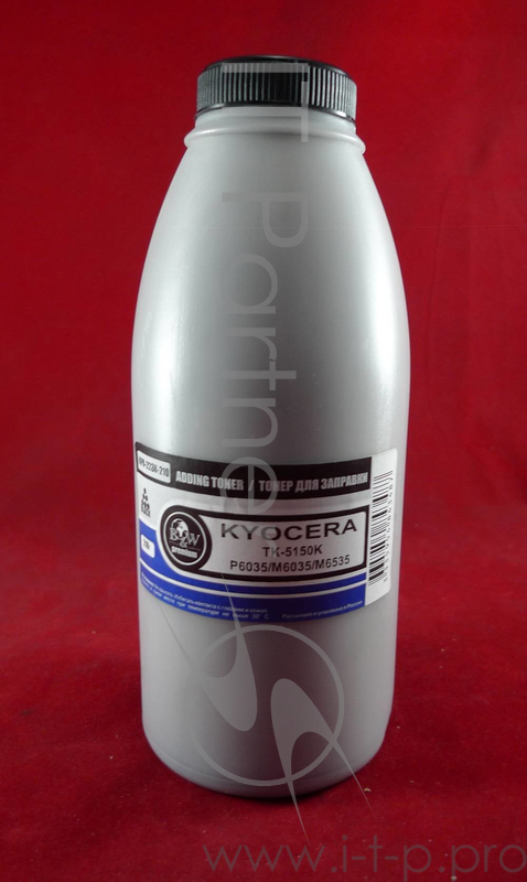 Тонер для Kyocera TK-5150K, P6035/M6035/M6535 Black (фл. 210г) Black&White Premium