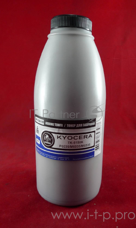 Тонер для Kyocera TK-5150K, P6035/M6035/M6535 Black (фл. 210г) Black&White Premium