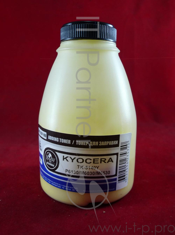 Тонер для Kyocera TK-5140Y, P6130/M6030/M6530 Yellow (фл. 100г) 5K Black&White Premium