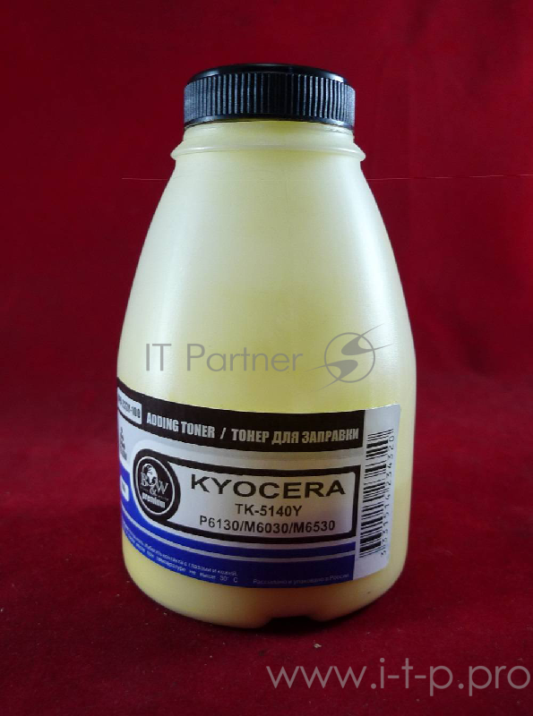 Тонер для Kyocera TK-5140Y, P6130/M6030/M6530 Yellow (фл. 100г) 5K Black&White Premium