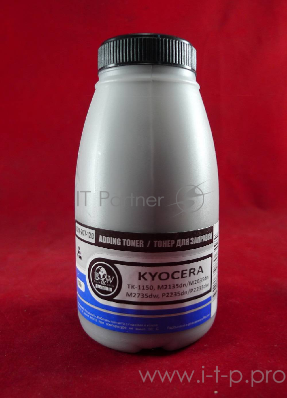 Тонер для Kyocera TK-1150, M2135dn/M2635dn/M2735dw, P2235dn/P2235dw (фл. 120г) B&W Premium (Mitsubis