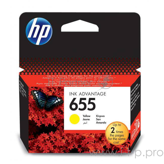 Картридж HP 655 CZ112AE (желтый) для Deskjet Ink Advantage 3525/4615/4625/5525/6525