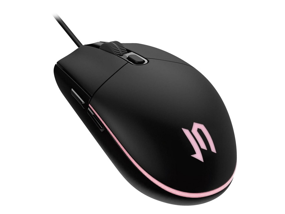 Проводная мышь Jet.A OM-U55 LED чёрная (800/1200/1600/2400dpi, 5 кнопок, LED-подсветка, USB)