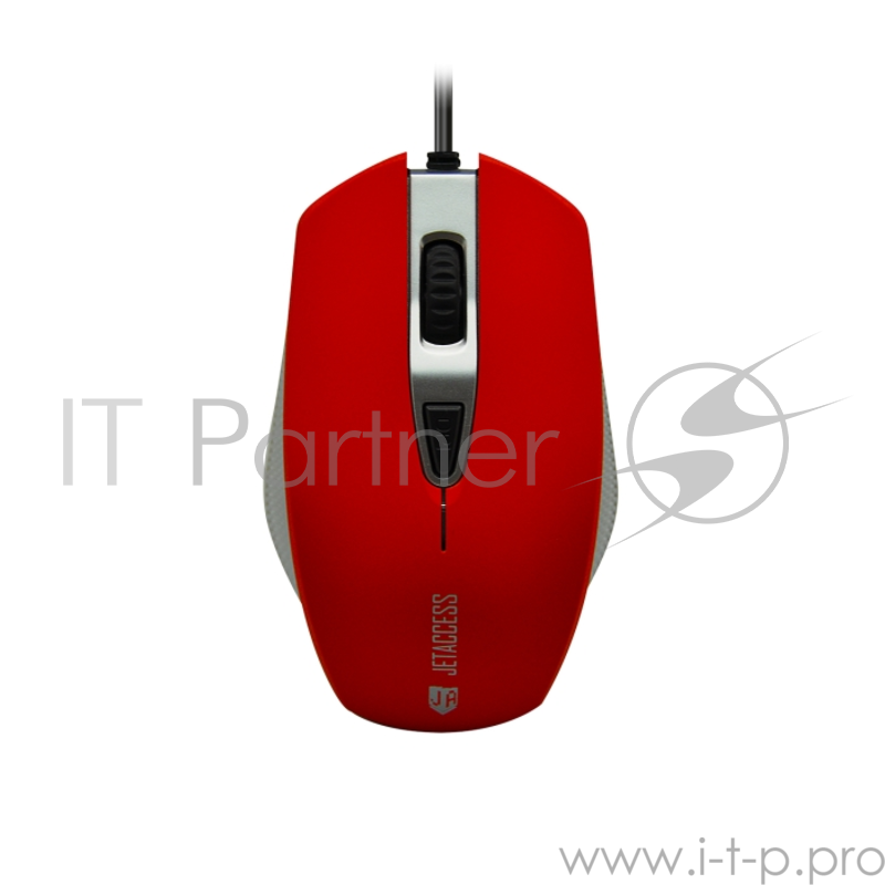 Проводная мышь Jet.A Comfort OM-U60 красная (400/800/1200/1600dpi, 3 кнопки, USB)