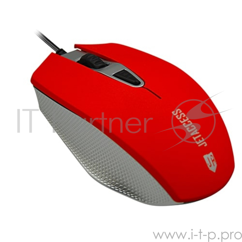 Проводная мышь Jet.A Comfort OM-U60 красная (400/800/1200/1600dpi, 3 кнопки, USB)