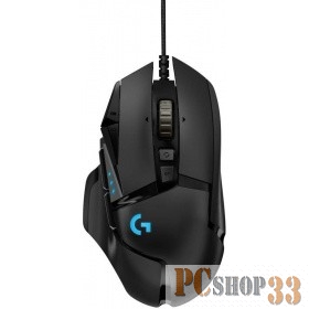 Мышь (910-005470) Logitech G502 Laser Gaming Mouse RGB Tunable 16000dpi USB HERO