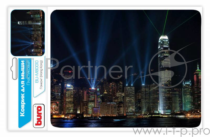 Коврик для мыши Buro BU-M80010 рисунок/Гонконг