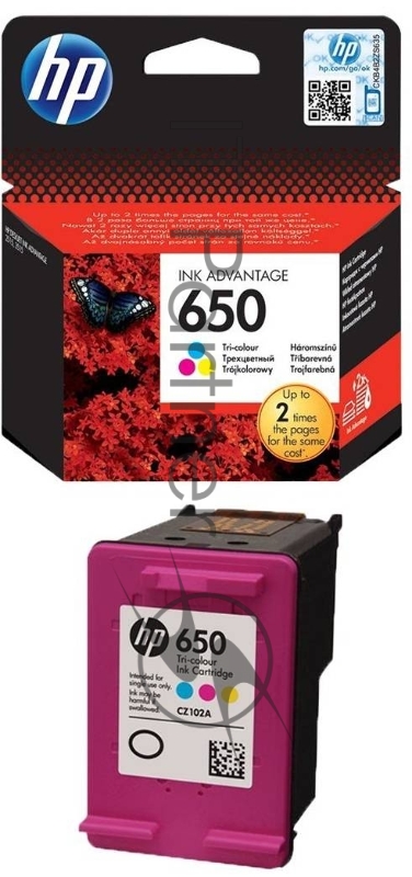 Картридж HP 650 CZ102AE (трехцветный) для Deskjet Ink Advantage 2515/3515