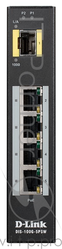 Коммутатор D-Link DIS-100G-5PSW/A1A Промышленный неуправляемый коммутатор с 4 портами 10/100/1000Bas
