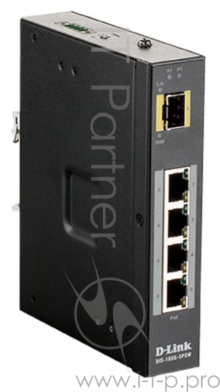 Коммутатор D-Link DIS-100G-5PSW/A1A Промышленный неуправляемый коммутатор с 4 портами 10/100/1000Bas