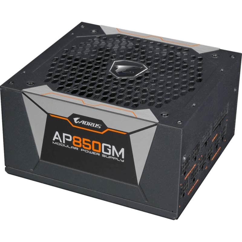 Блок питания 850Вт GIGABYTE AORUS P850W GP-AP850GM ATX12V V2.31 (20/24+4/8+6/8pin, вентилятор d135мм) + кабель питания EURO