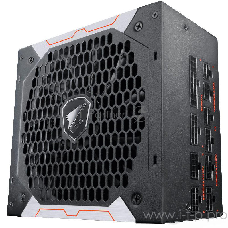 Блок питания 750Вт GIGABYTE AORUS P750W GP-AP750GM ATX12V V2.31 (20/24+4/8+6/8pin, вентилятор d135мм) + кабель питания EURO