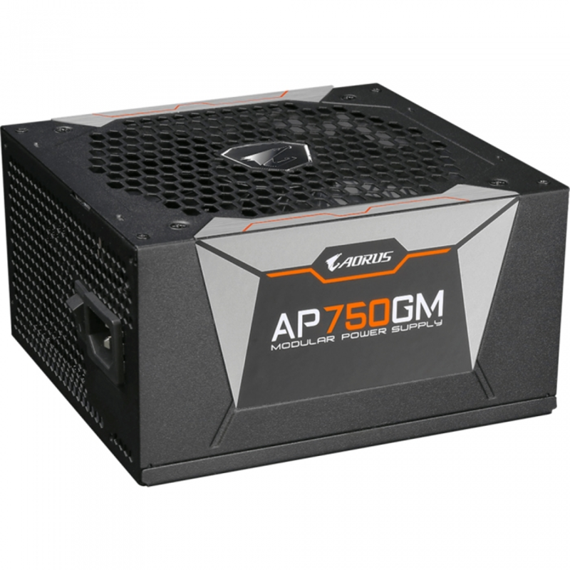 Блок питания 750Вт GIGABYTE AORUS P750W GP-AP750GM ATX12V V2.31 (20/24+4/8+6/8pin, вентилятор d135мм) + кабель питания EURO