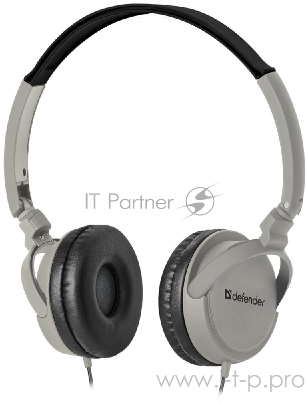 Наушники Defender Accord 160 черный+серый, кабель 1,2 м