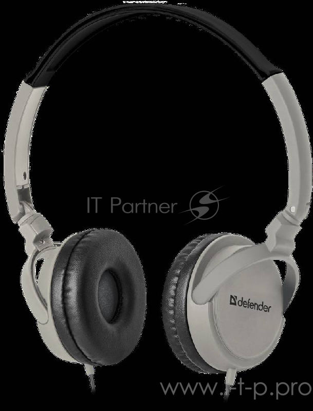 Наушники Defender Accord 160 черный+серый, кабель 1,2 м