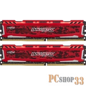 Модуль памяти Crucial DDR4 DIMM 16GB Kit 2x8Gb BLS2K8G4D240FSEK PC4-19200, 2400MHz, CL16, Ballistix Sport LT
