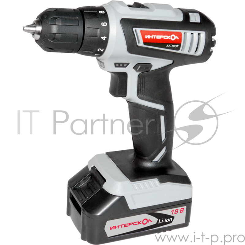 Дрель, Шуруповерт ИНТЕРСКОЛ ДА-18ЭР акк. дрель-шуруп 536.0.2.01 {Li-ion, 2 аккум., 1,5Ач}