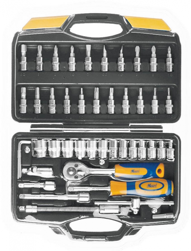 Наборы KRAFT Набор инструмента 46 предметов (пласт.кейс+ блистер) KT 700618