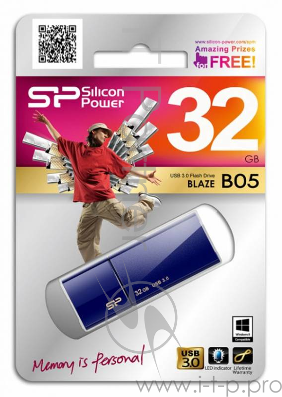 Носитель информации Silicon Power USB Drive 32Gb Blaze B05 SP032GBUF3B05V1D {USB3.0, Blue}