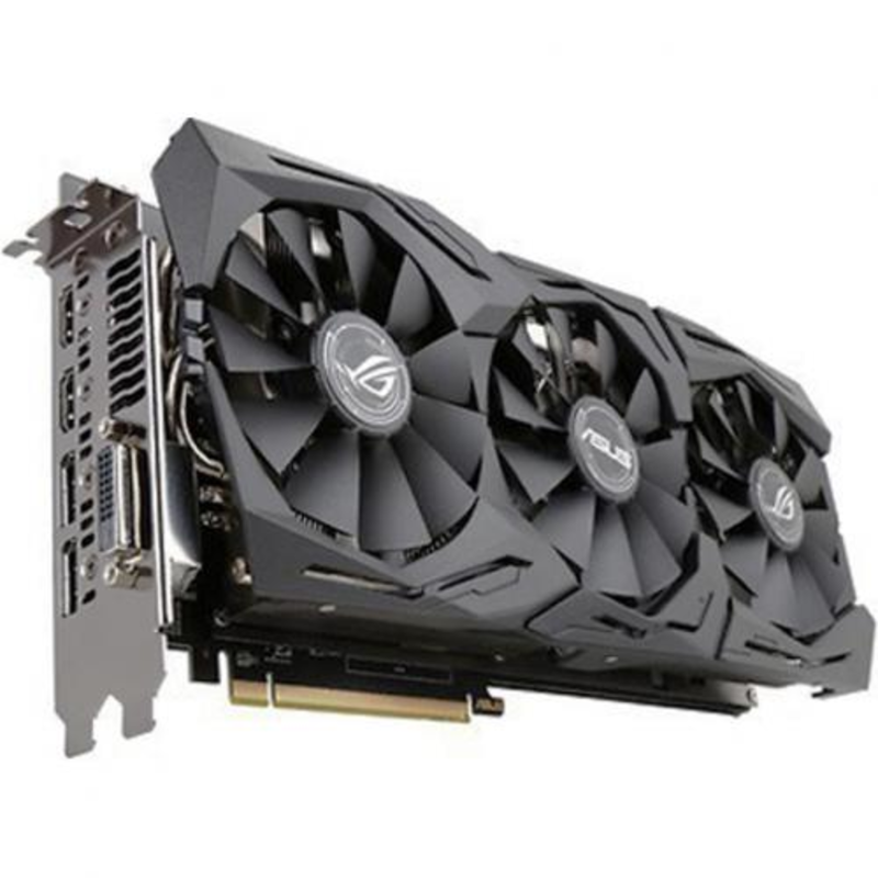 Видеокарта ASUS Radeon RX 580 8ГБ ROG-STRIX-RX580-O8G-GAMING (Radeon RX 580, DDR5, DVI, 2xHDMI, 2xDP) (PCI-E)