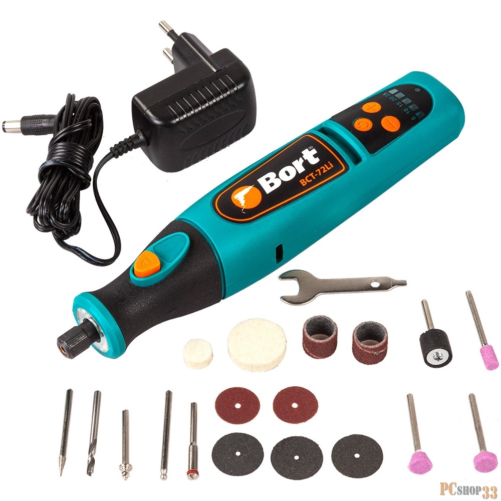 Шлифовальные машины Bort BCT-72Li Гравер аккумуляторный 91275479