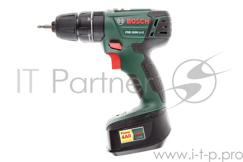 Дрель-шуруповерт ударная Bosch PSB 1800 LI-2 аккум. патрон:быстрозажимной (кейс в комплекте)