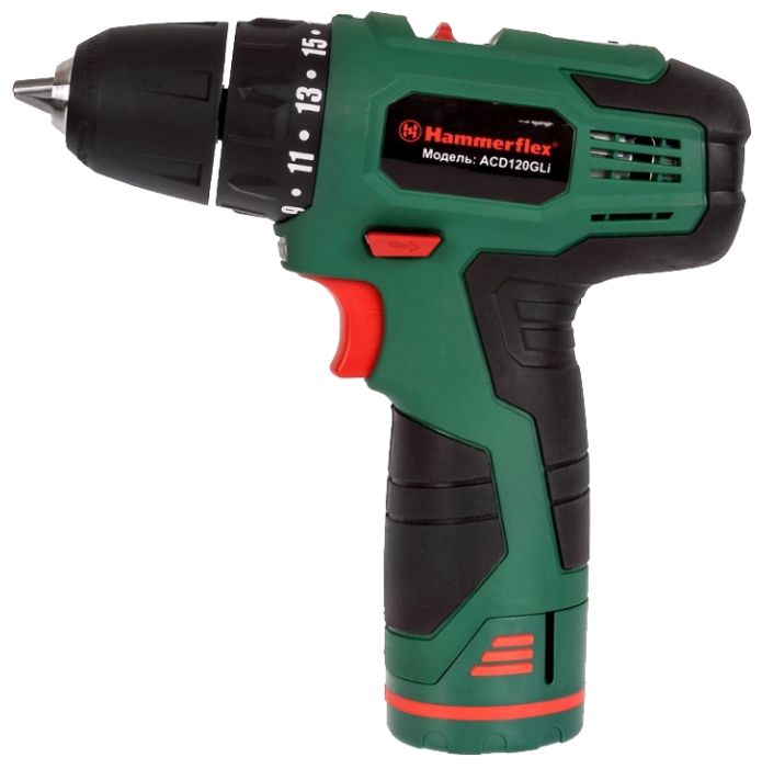 Дрель-шуруповерт Hammer Flex ACD120GLi аккум. патрон:быстрозажимной