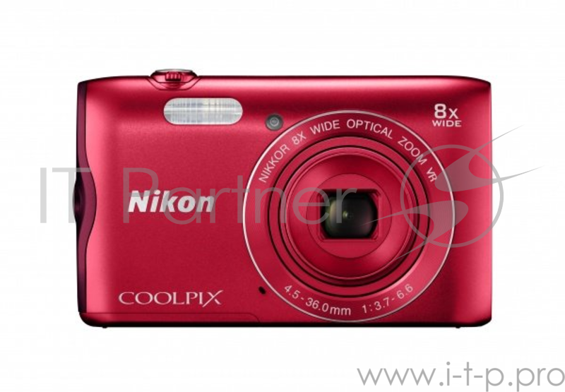 Фотоаппарат Nikon Coolpix A300 Red 20.1Mp, 8x zoom, SD, Wi-Fi, BT, USB, 2.7