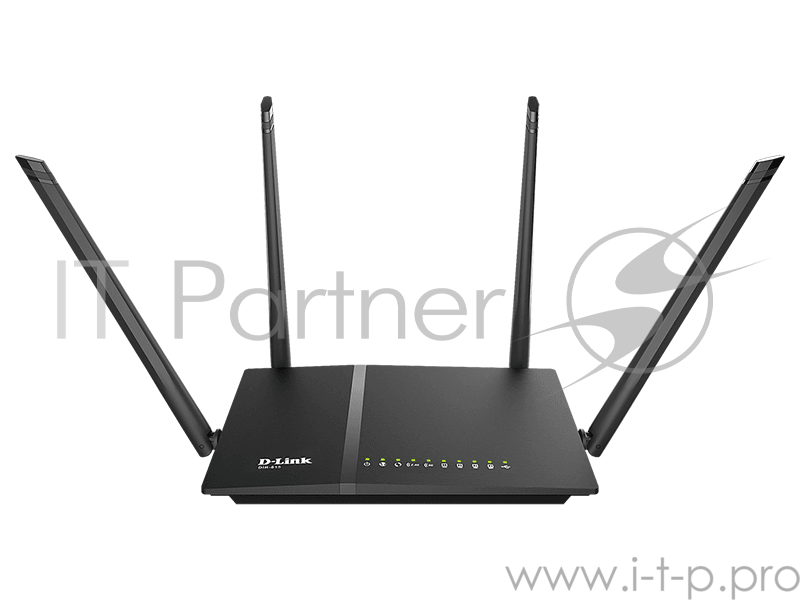 Маршрутизатор беспроводной D-Link DIR-815 (DIR-815/RU/R1A) AC1200 10/100BASE-TX/4G ready черный