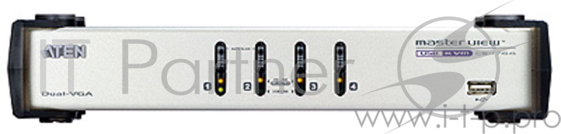 Переключатель KVM ATEN CS1744C-AT 4 PORT DUAL-VIEW KVM SWITCH W/