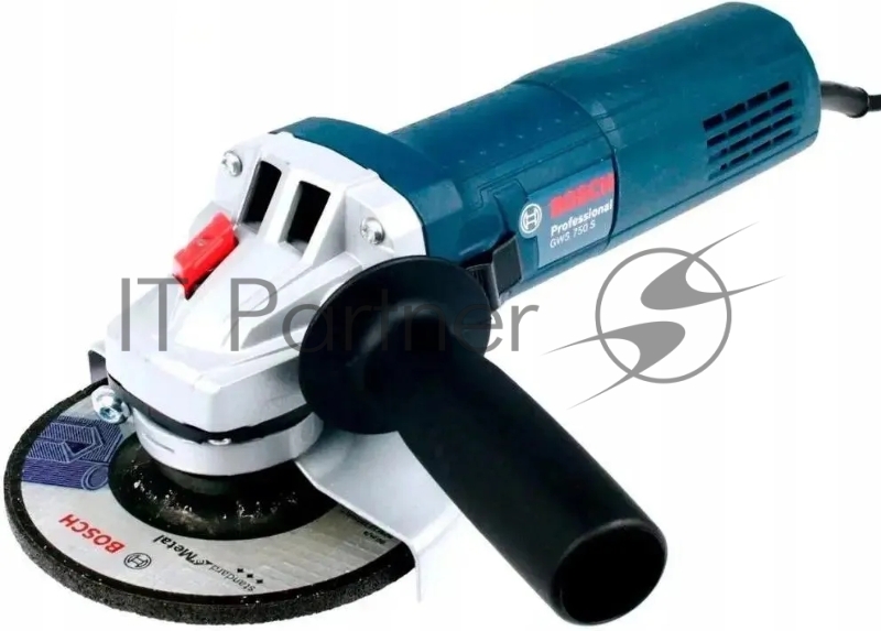 Шлифовальная машина Bosch GWS 750 S Professional 0601394121, угловая (750Вт, 11000об./мин., d115мм)
