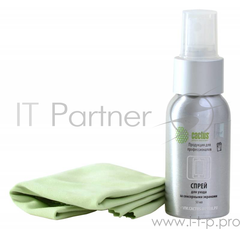 Чистящий набор (салфетки + спрей) Cactus CSP-S3001AL для экранов и оптики 1шт 25х25см 50мл