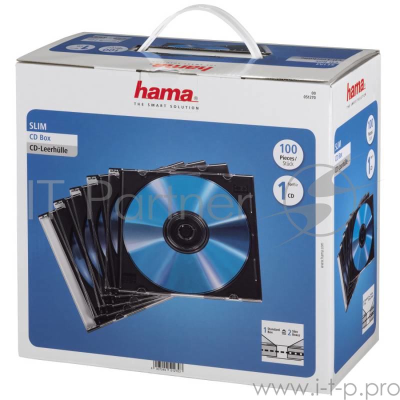 Коробка Hama на 100CD/DVD H-51270 прозрачный (упак.:100шт)