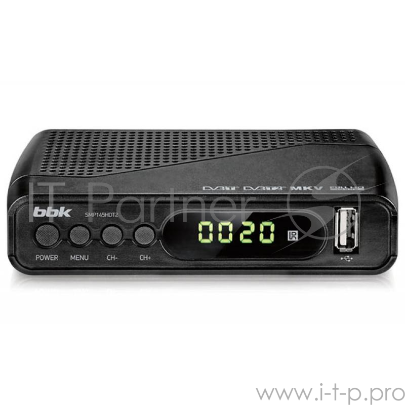 Цифровая тв приставка BBK SMP145HDT2 темн. серый