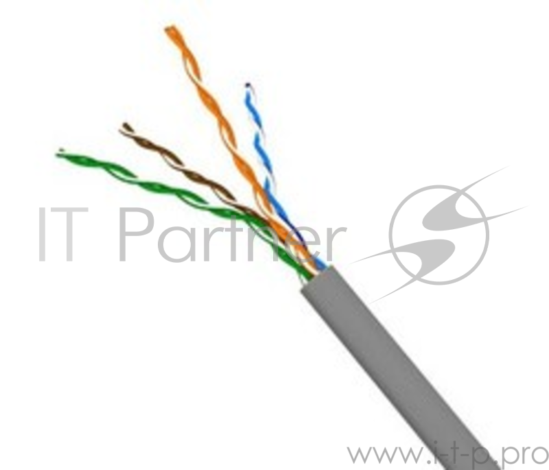 Кабель TWT UTP, серии XS, 2 пары, Кат.5e, PVC, 305 метров, серый